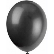 Phantom Black Latex Balloons x10